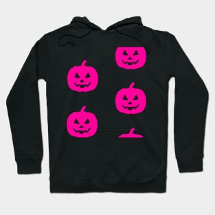 Rotund Jack-O-Lantern Tile (Hot Pink) Hoodie